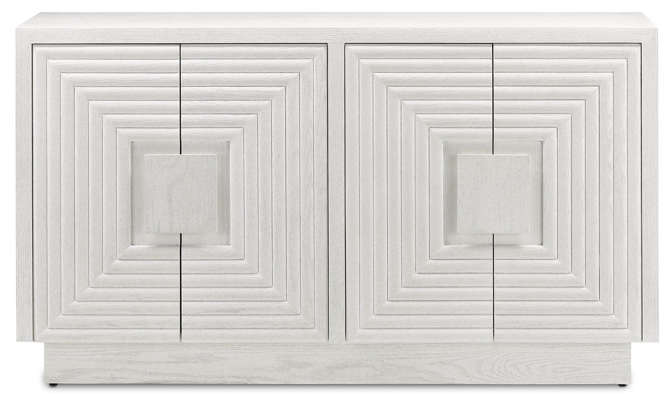 Currey and Company Morombe Cabinet in White