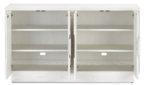 Currey and Company Morombe Cabinet in White