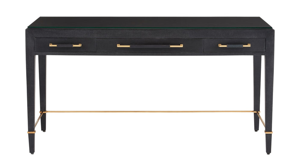 Currey And Company Verona Black Large Desk
