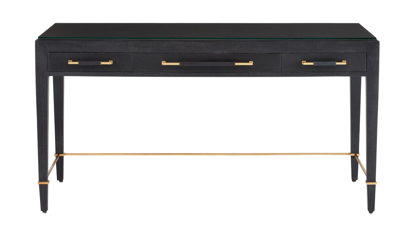 Currey And Company Verona Black Large Desk