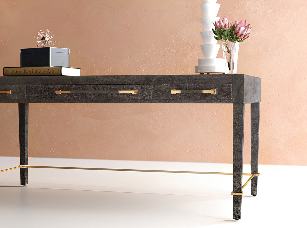 Currey And Company Verona Black Large Desk