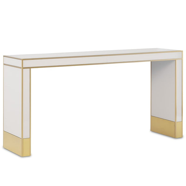 Currey And Company Arden Ivory Console Table