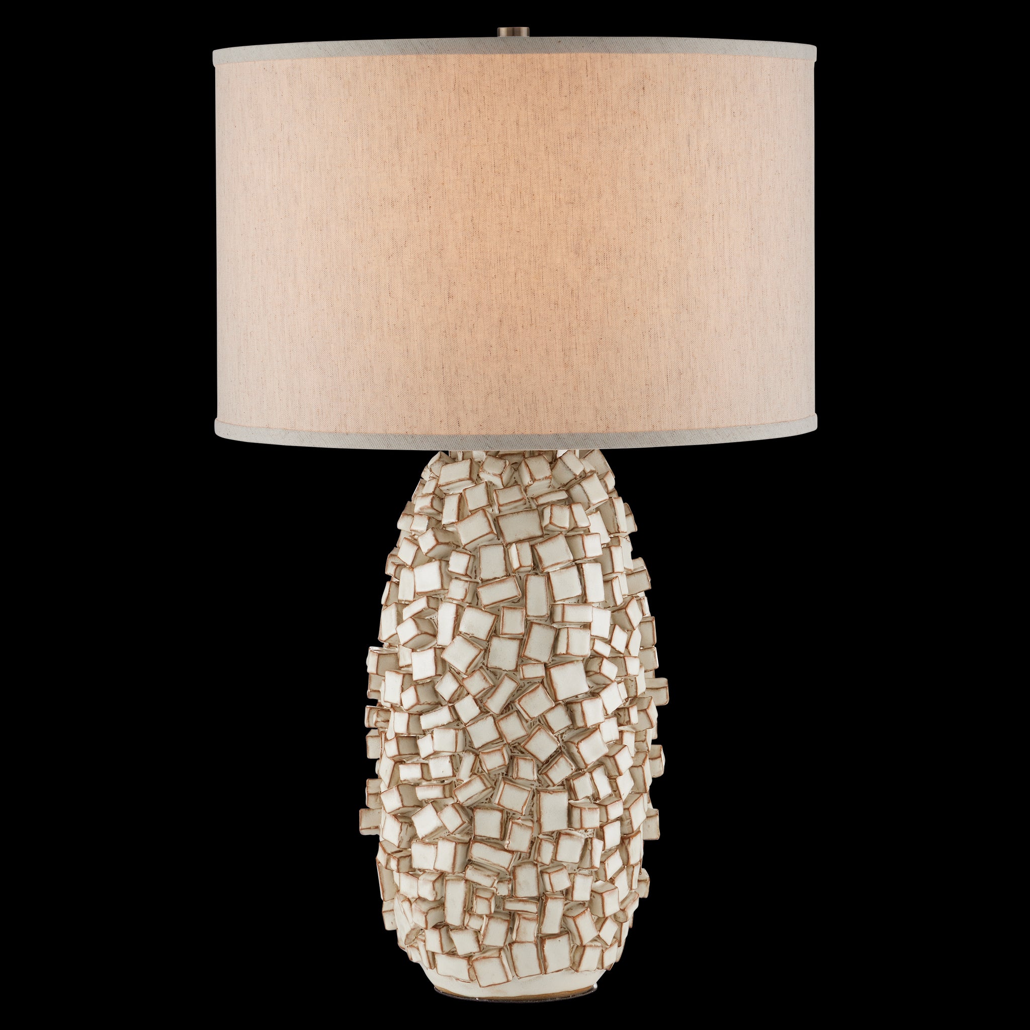 Currey & Company 29" Sugar Cube Ivory Table Lamp