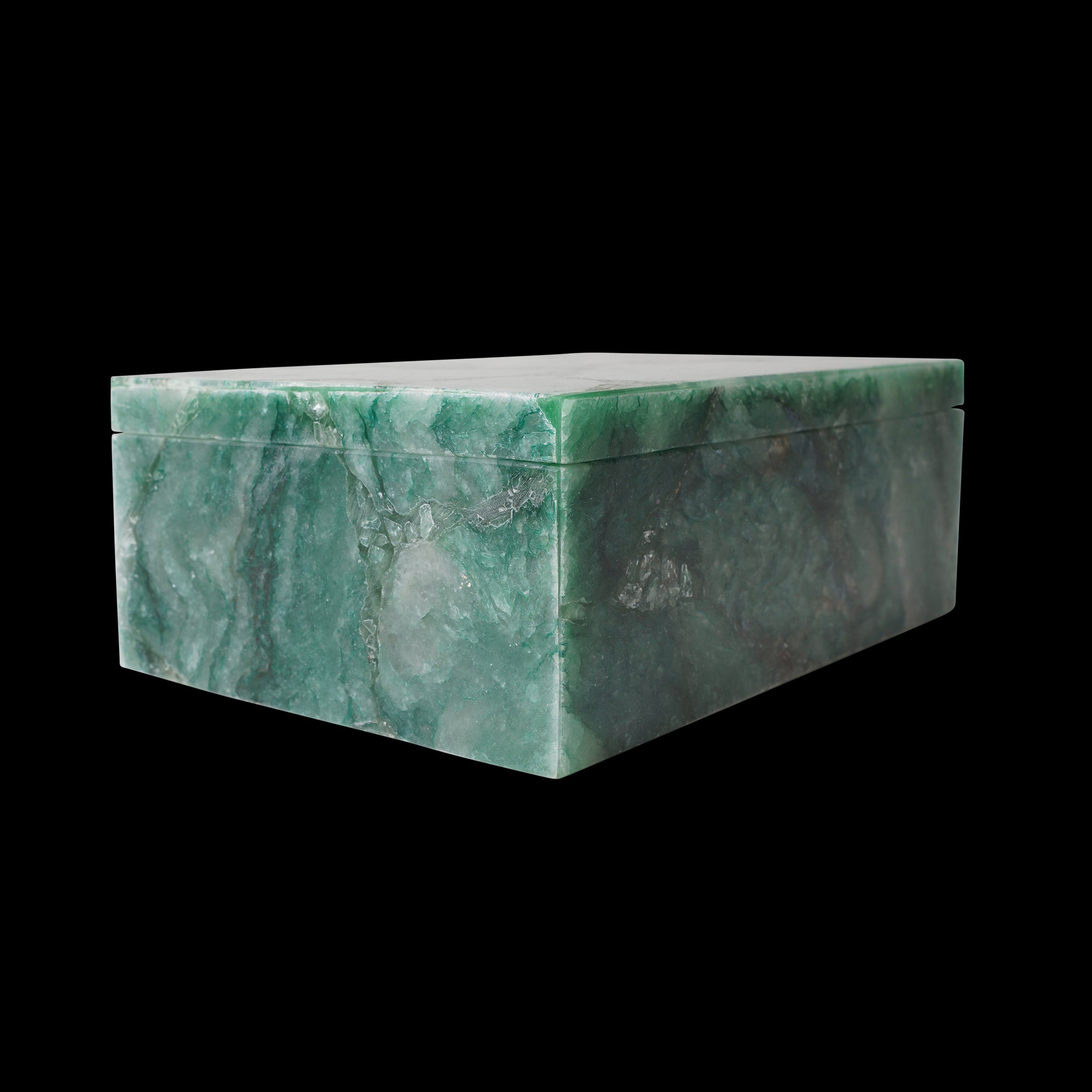 Currey & Company 7" Green Aventurine Box