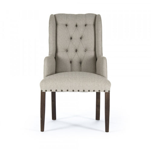 Zentique #350 Wingback Chair Antique Natural Linen