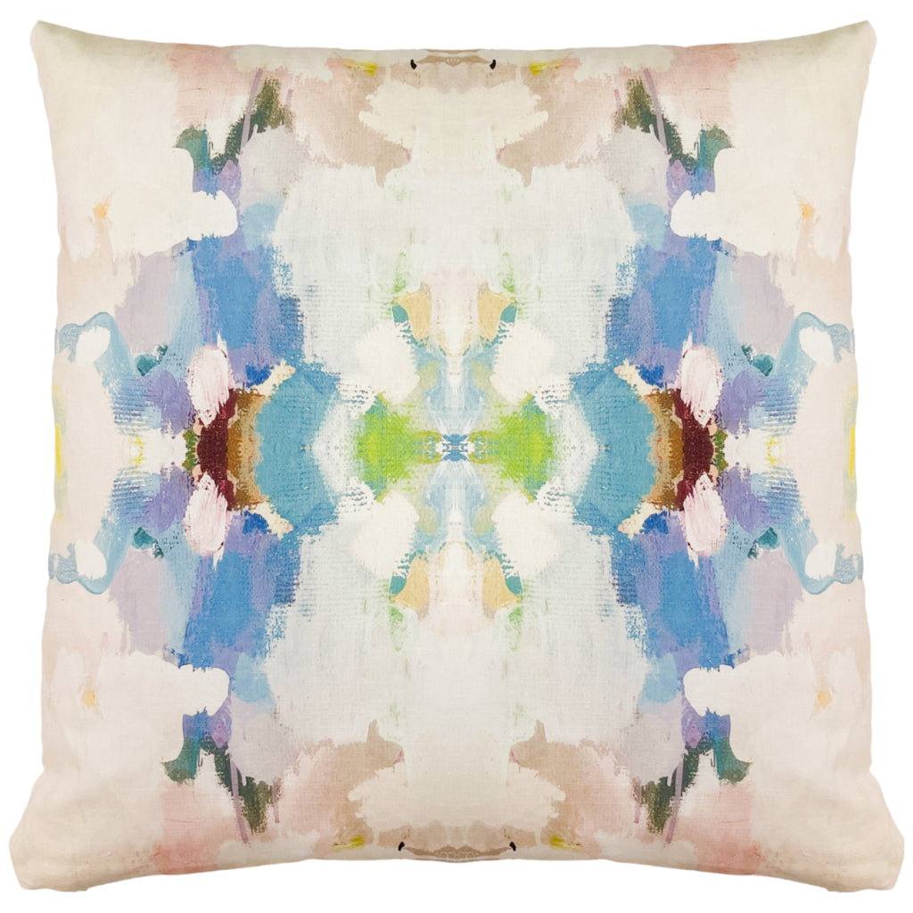 Laura Park French Blue Linen Cotton Pillow