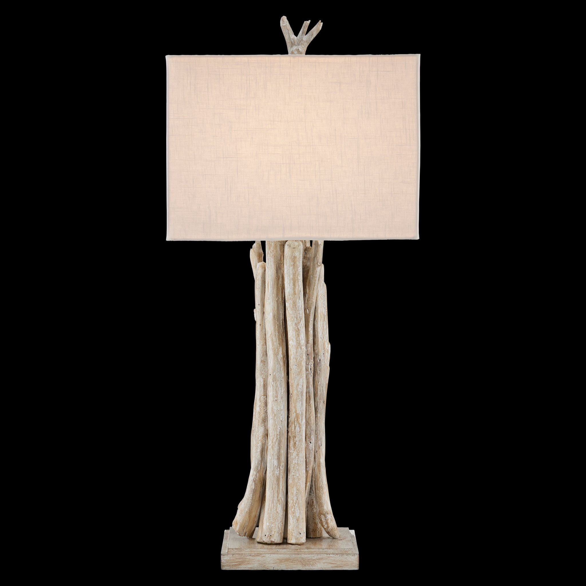 Currey & Company 34" Driftwood Whitewash Table Lamp