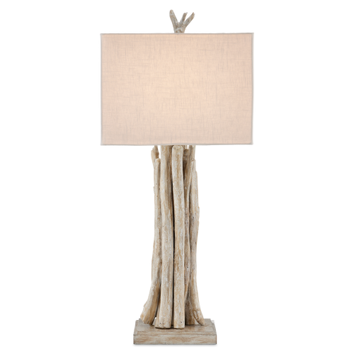 Currey & Company 34" Driftwood Whitewash Table Lamp