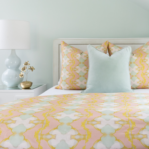 Laura Park Lily Pond Apricot Bedding Collection