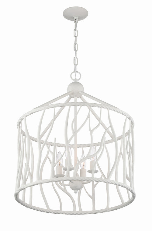 Lumanity Havershire 4 Light White Statement Chandelier