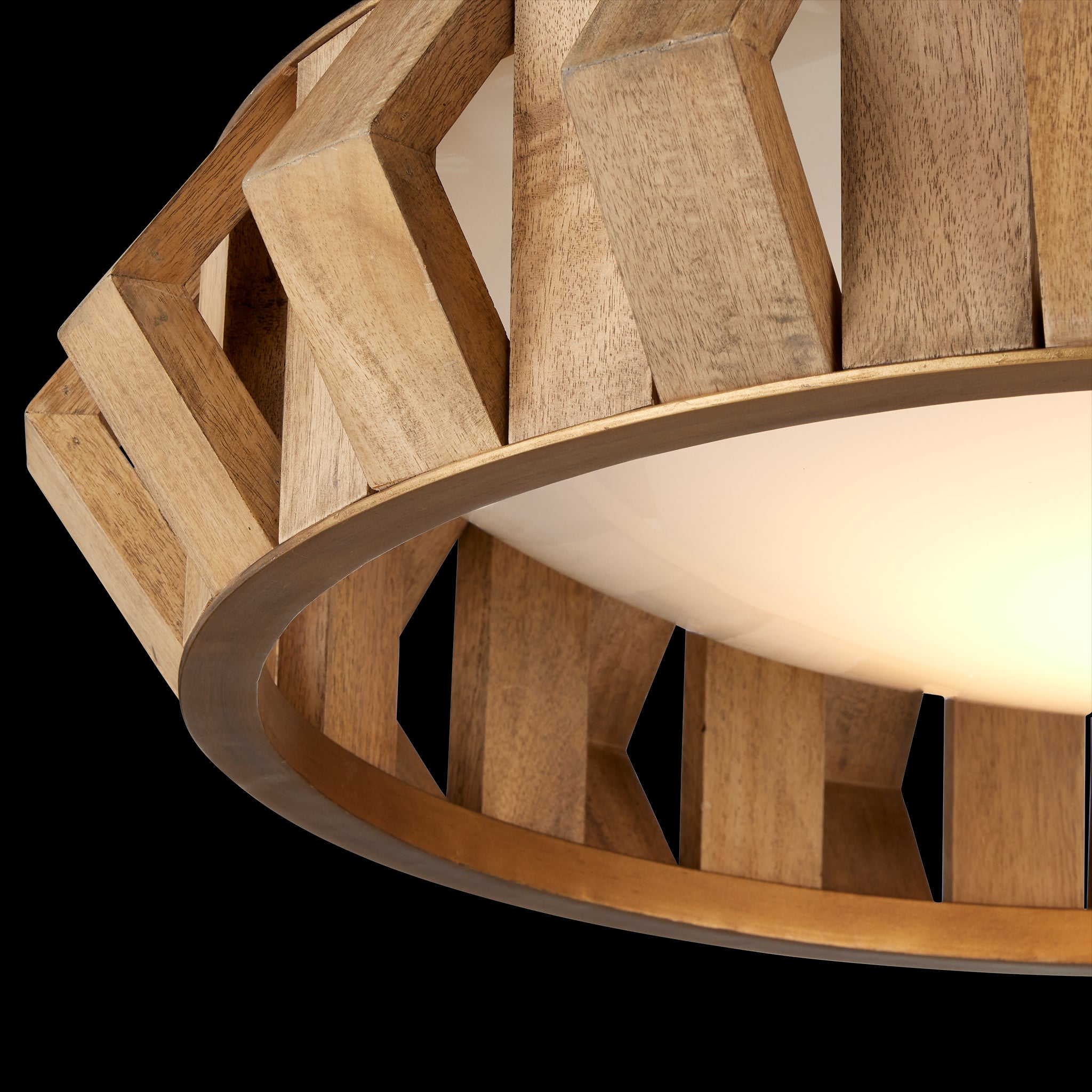 Currey & Company Plunge 30" Wood 1 Light Led Chandelier