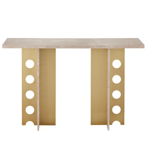 Currey & Company 48" Selene Stone Console Table