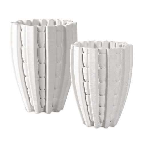 Currey & Company 10.5" Fluted Medium Vase