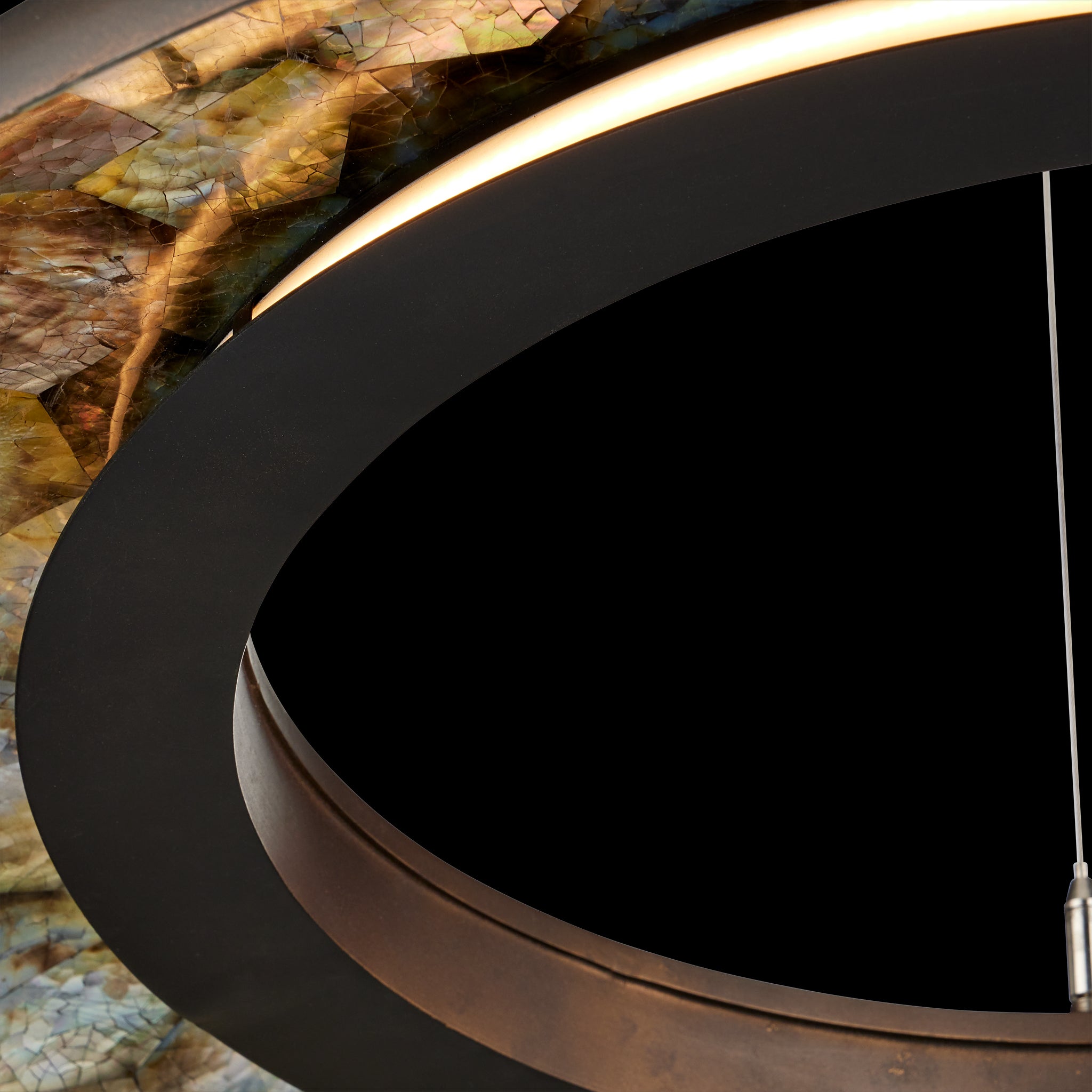 Currey & Company Tairagai 32.25" Shell 1 Light Led Chandelier