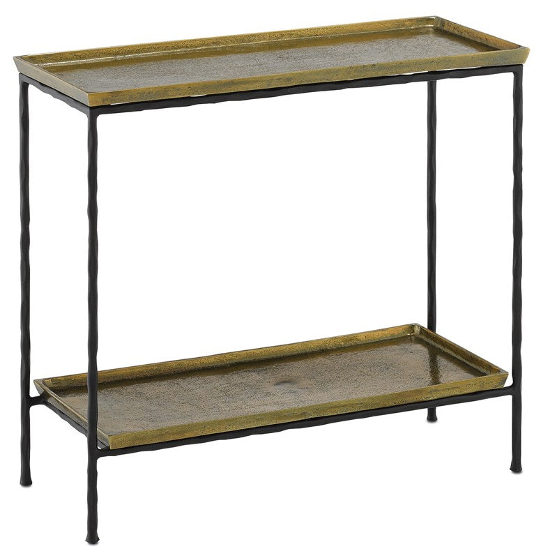 Currey & Company Boyles Brass Side Table