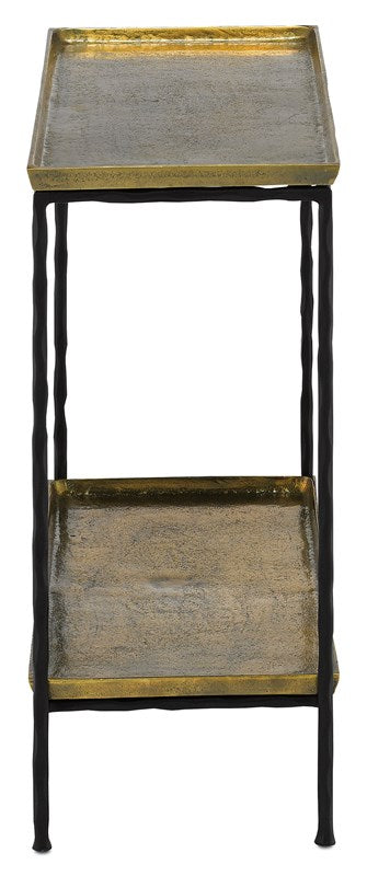Currey & Company Boyles Brass Side Table
