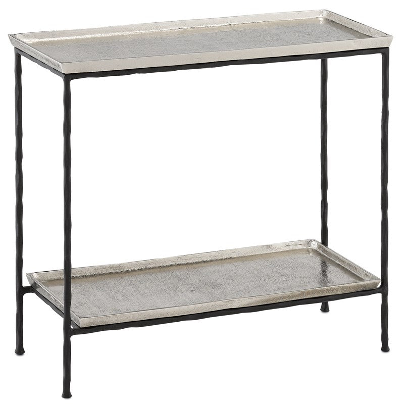 Currey & Company Boyles Silver Side Table
