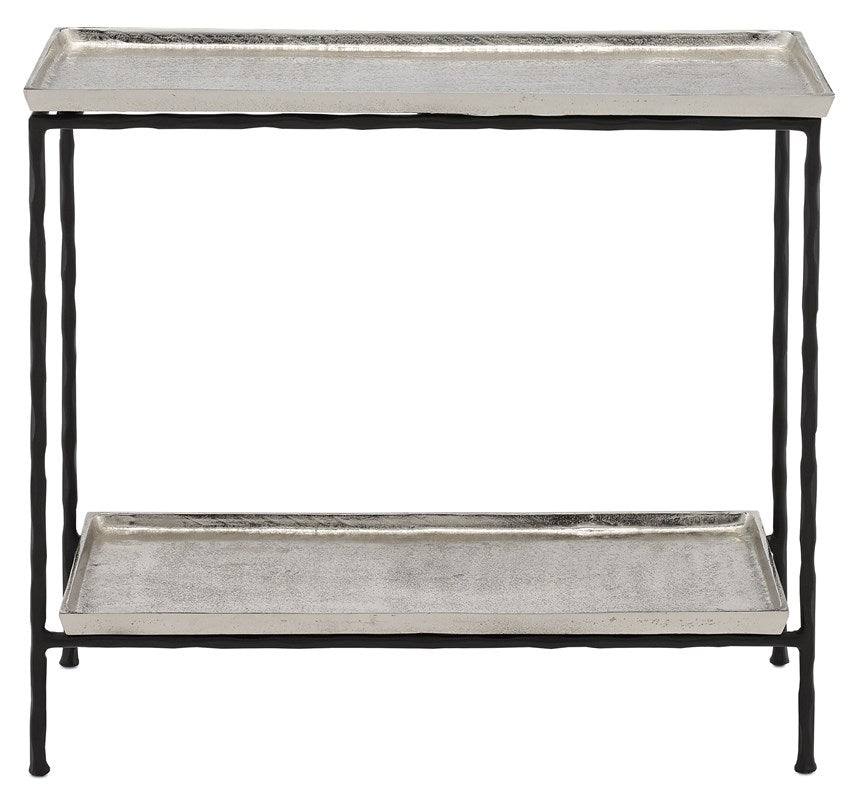 Currey & Company Boyles Silver Side Table