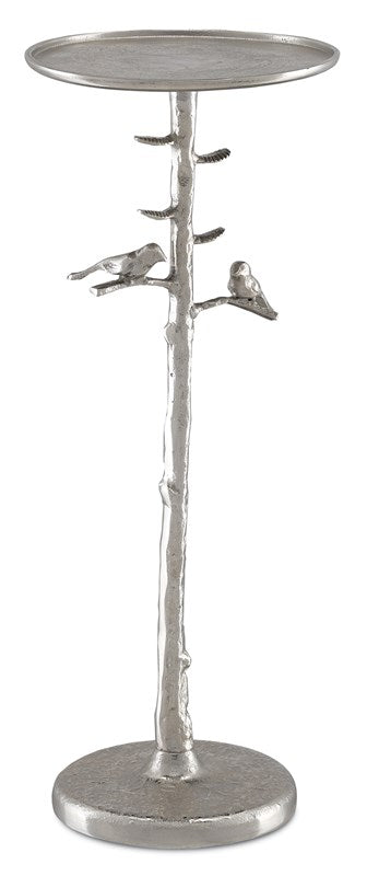 Currey And Company Piaf Silver Drinks Table