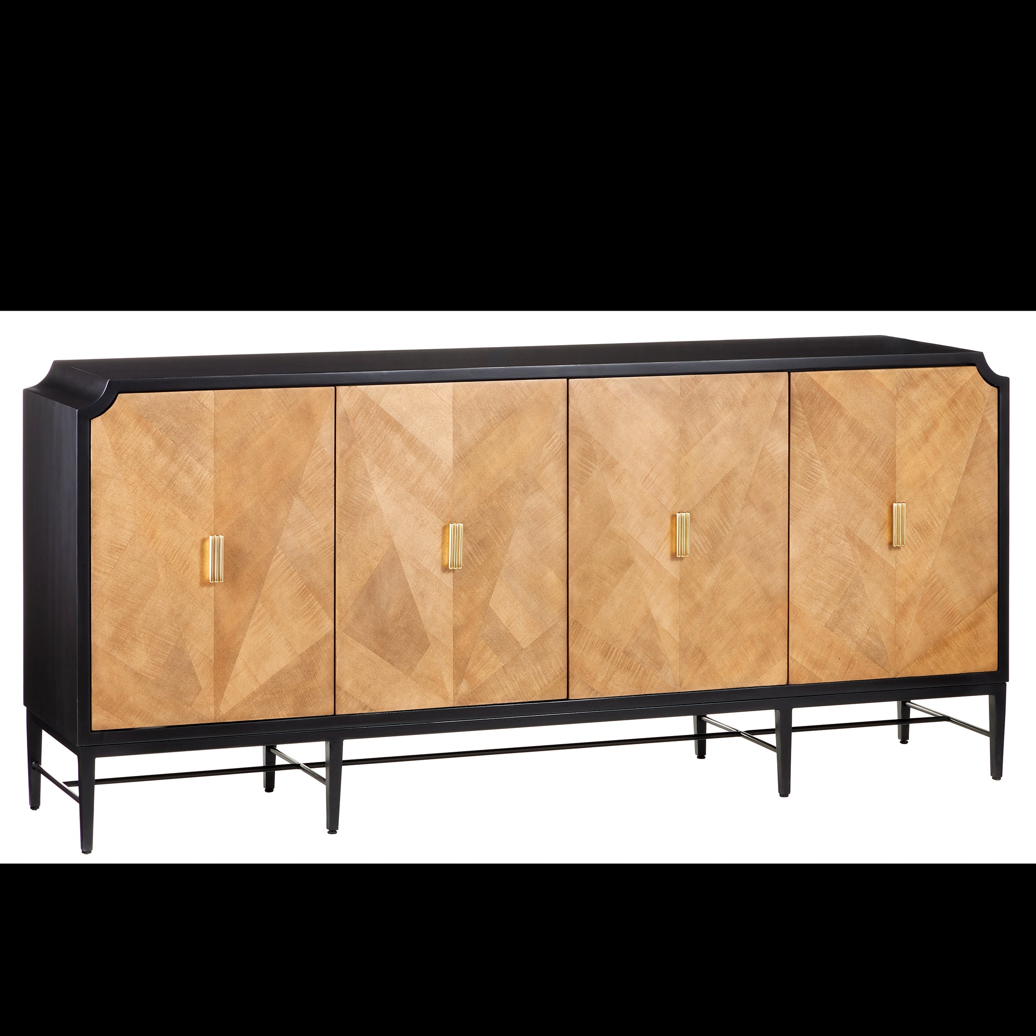 Currey & Company Kallista Mahogany Taupe Credenza