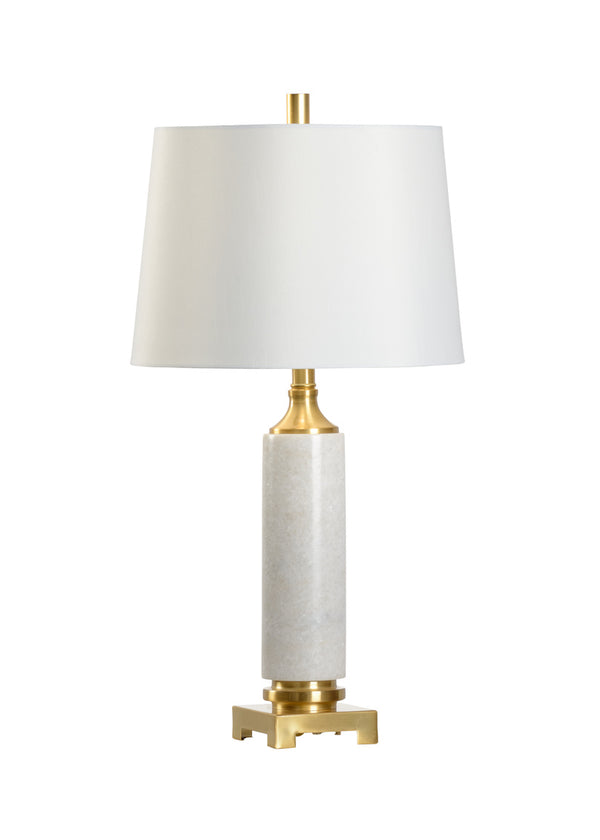 Chelsea House Round White Crosby Lamp
