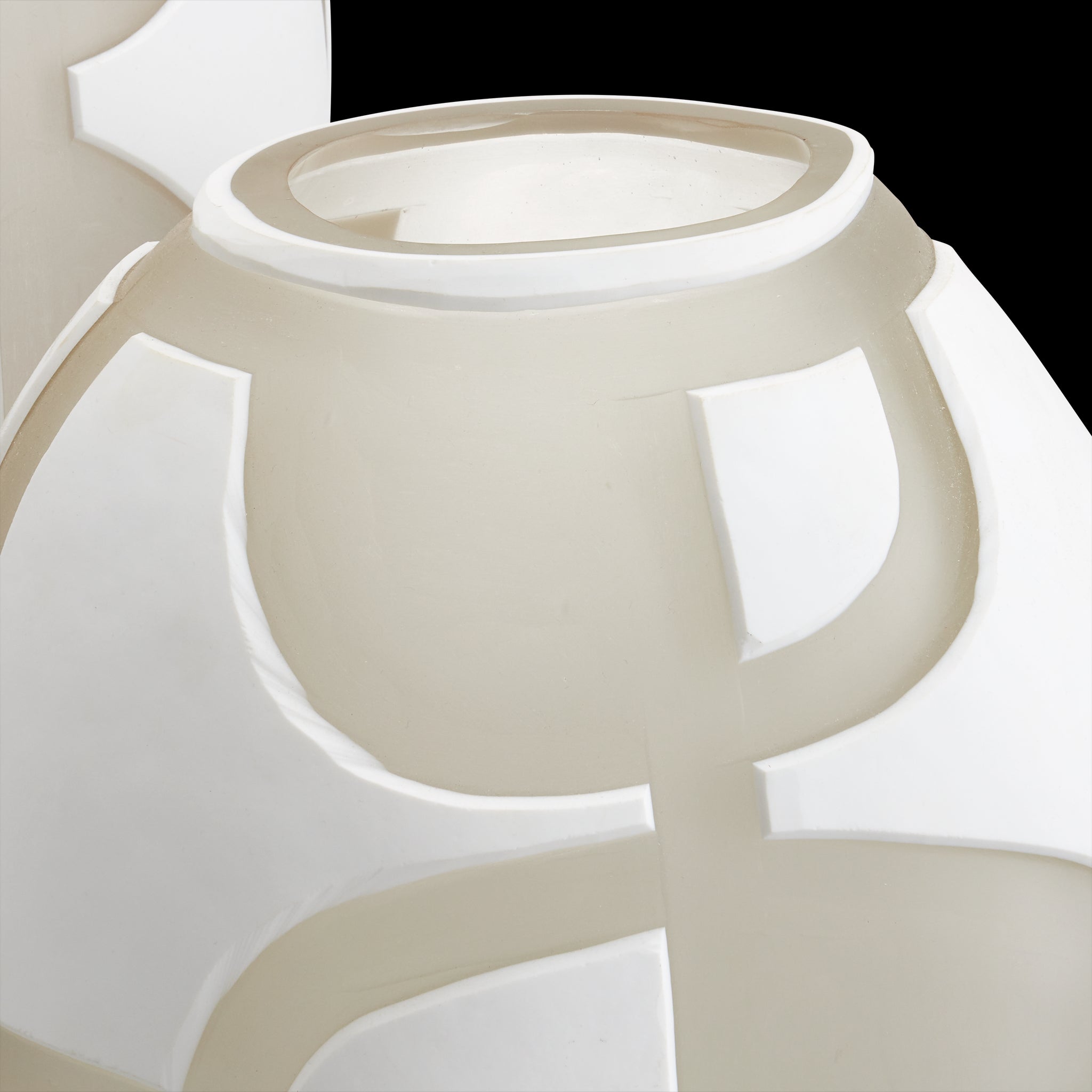 Currey & Company Art Decortif White Vase Set Of 2