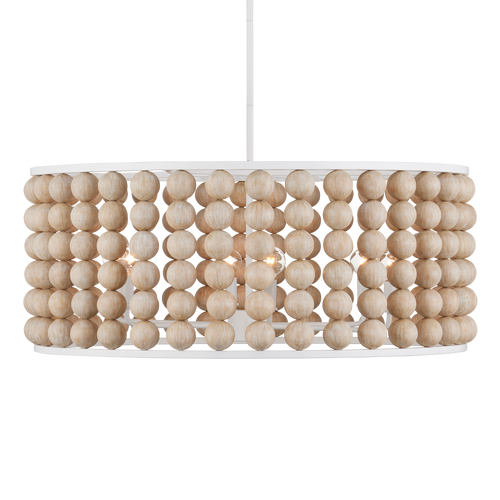 Currey & Company Holcroft 32.25" Sandstone 6 Light Chandelier