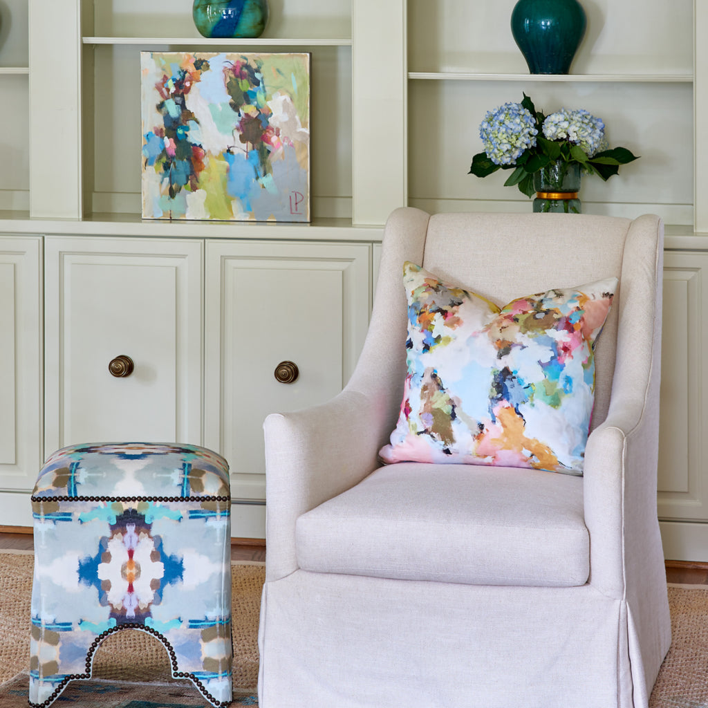 Under the Sea Linen Cotton Pillow by Laura Park