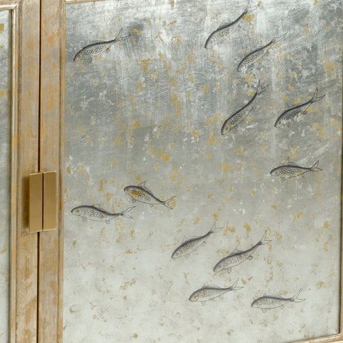 Chelsea House Chinoiserie Cabinet with Fish