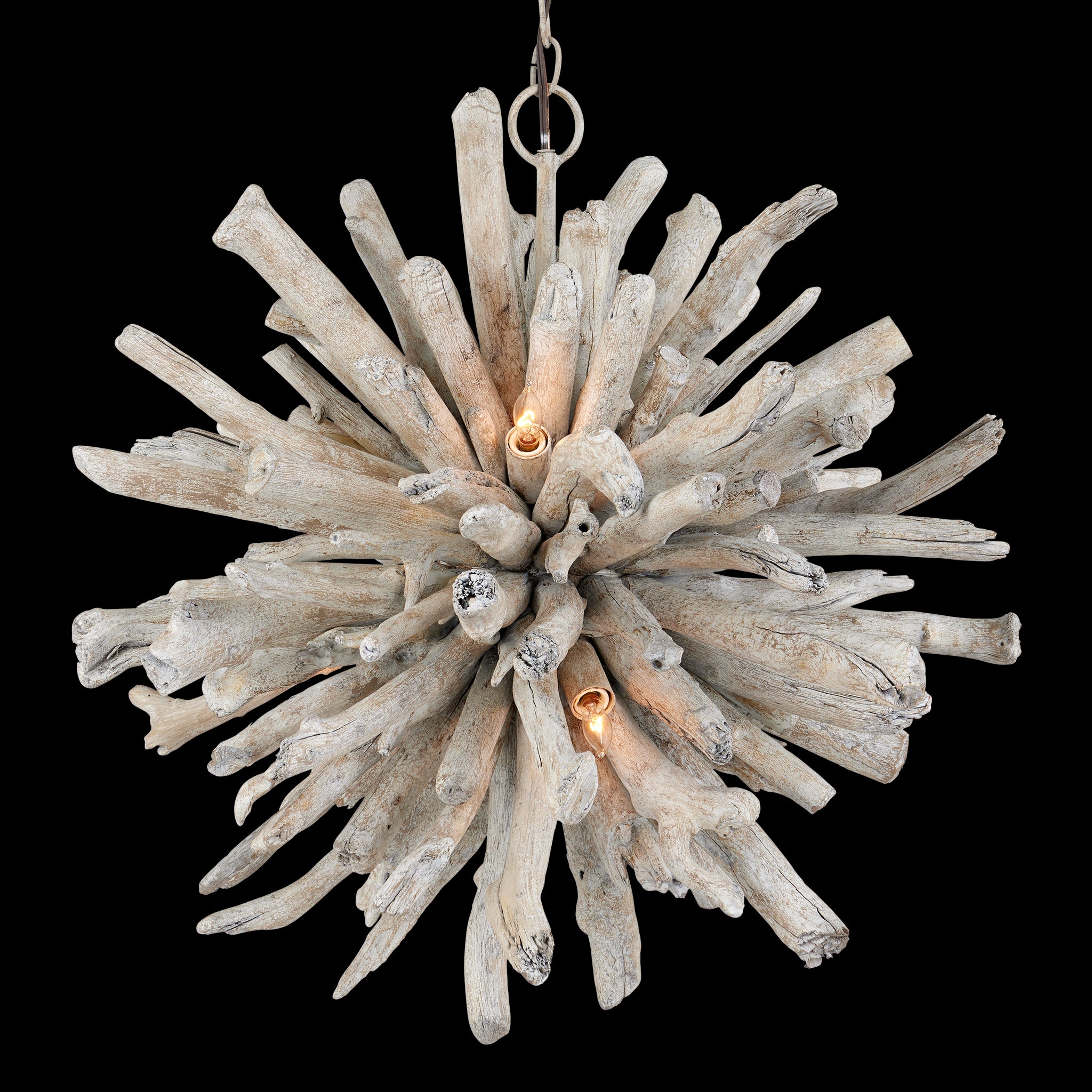Currey & Company Kuka 25" Driftwood 6 Light Pendant