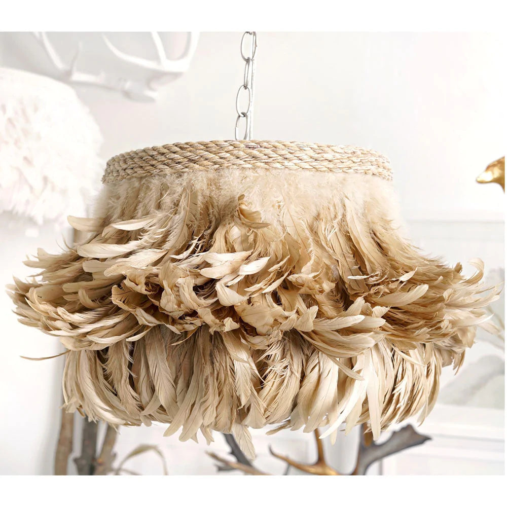 Jamie Dietrich Designs Camel Feather Pendant Light