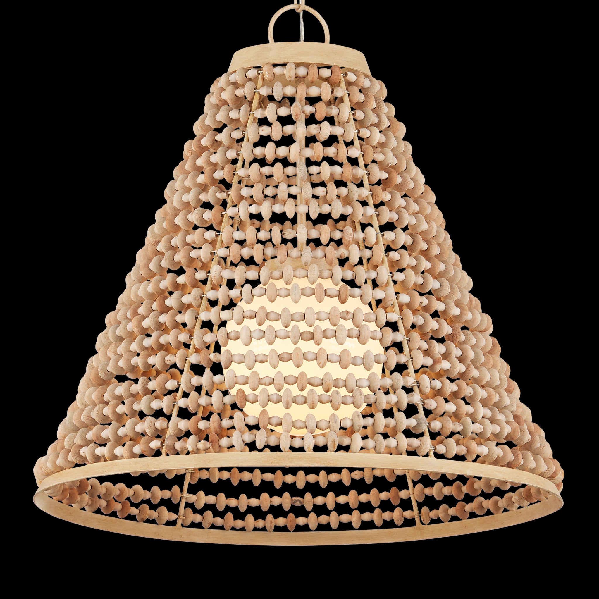 Currey & Company Pendulum 25.5" Beaded 1 Light Pendant