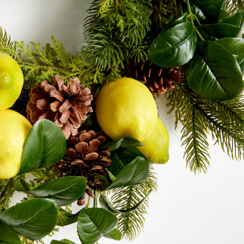 Napa Home And Garden Lemon & Mixed Botanicals Wreath 26"