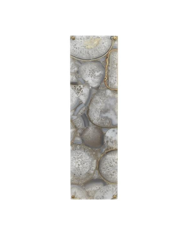 Jamie Young Adeline Rectangle Wall Sconce In Agate Resin & Antique Brass