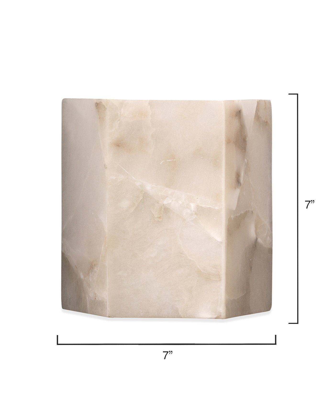 Jamie Young Borealis Hexagon Wall Sconce In Alabaster