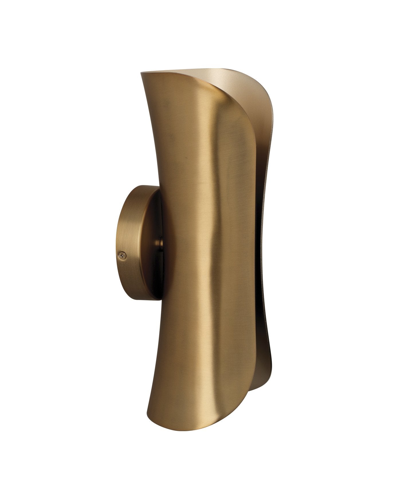 Jamie Young Capsule Sconce In Antique Brass With Antique Silver Interior