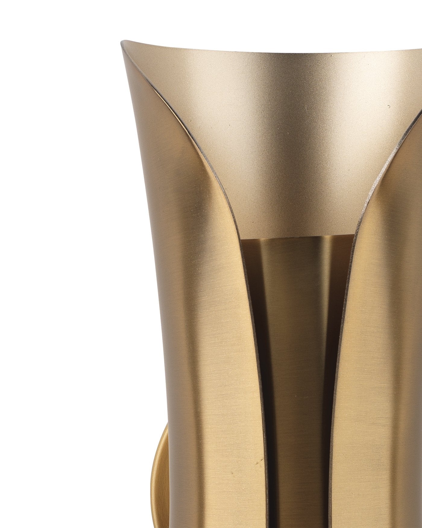 Jamie Young Capsule Sconce In Antique Brass With Antique Silver Interior