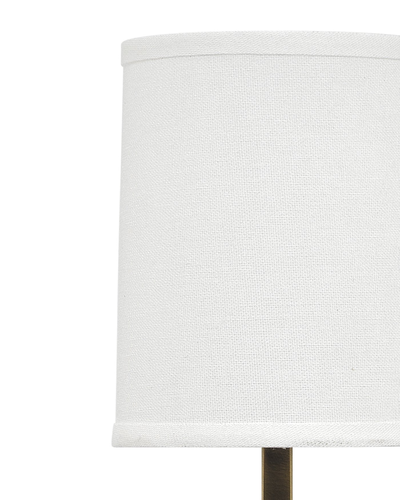 Jamie Young Minerva Wall Sconce In Antique Brass W/ White Linen Shade