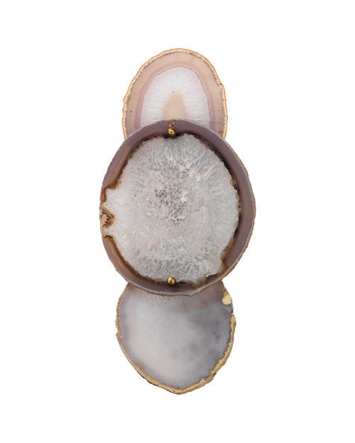 Jamie Young Trinity Wall Sconce In Pale Lavender Agate