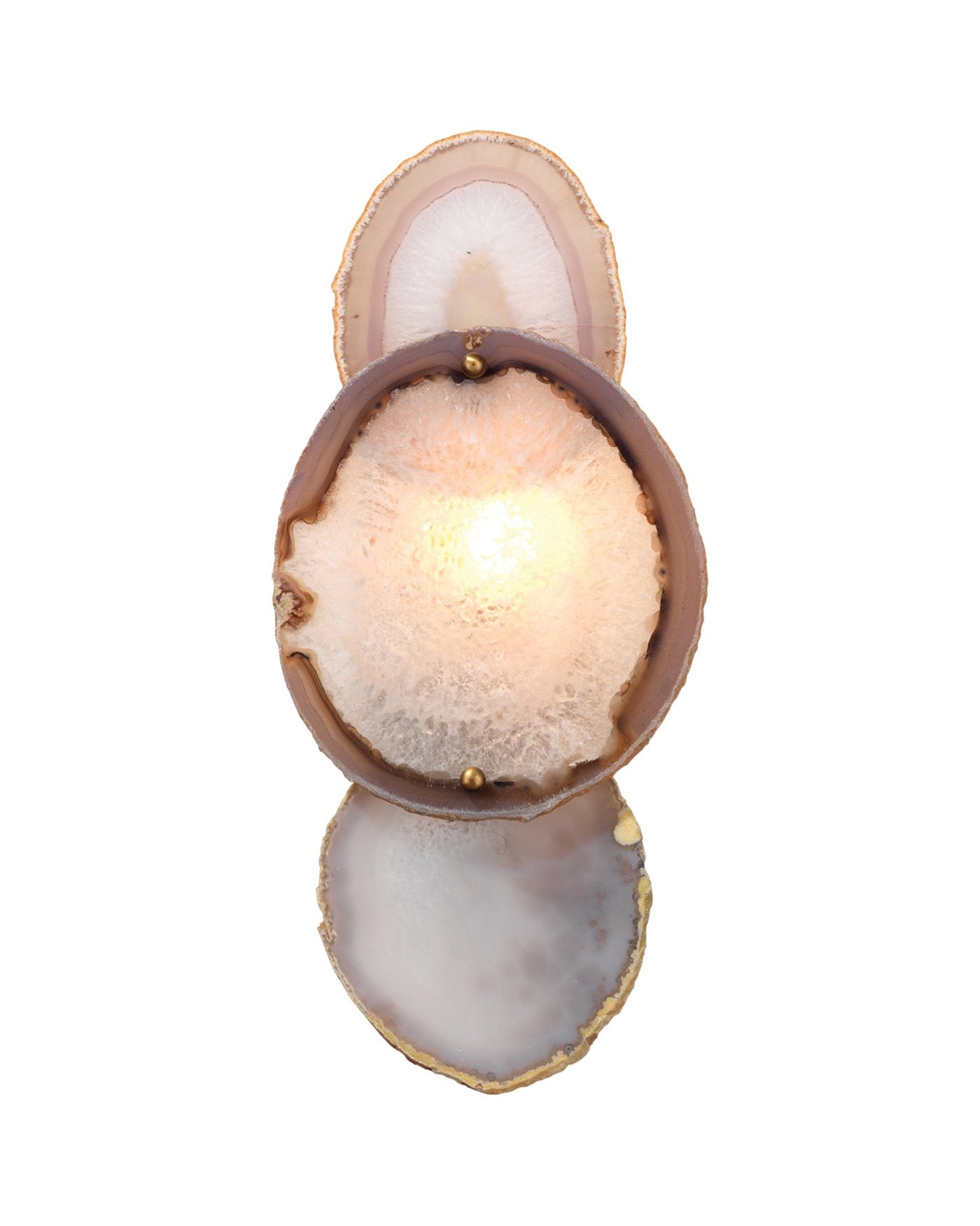 Jamie Young Trinity Wall Sconce In Pale Lavender Agate