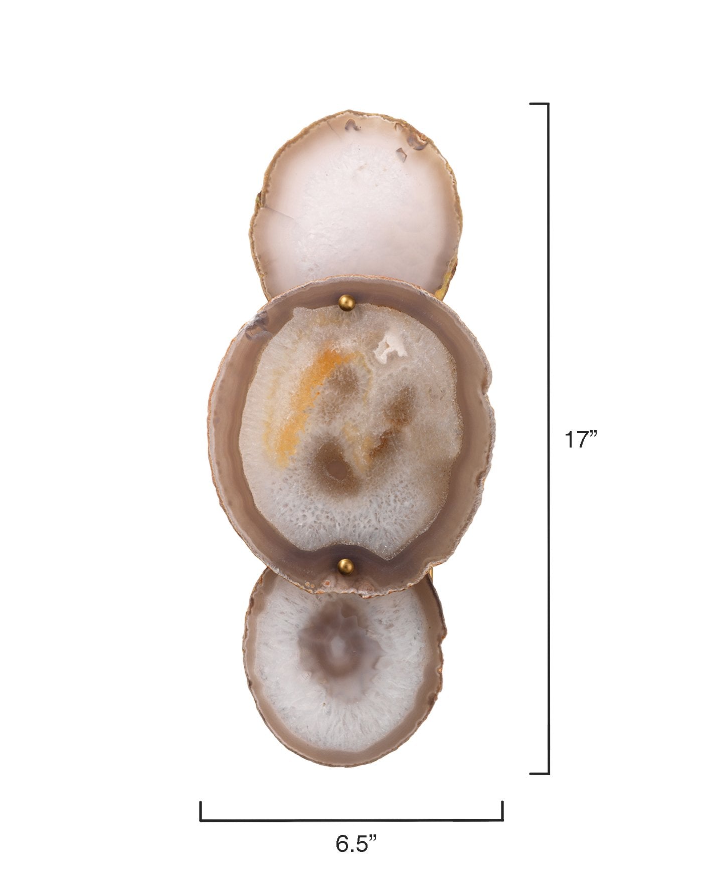 Jamie Young Trinity Wall Sconce In Pale Lavender Agate