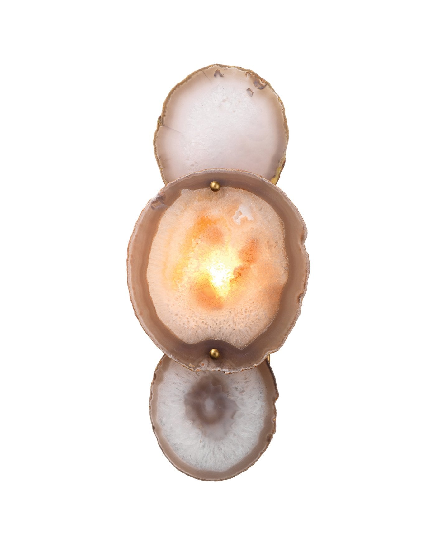 Jamie Young Trinity Wall Sconce In Pale Lavender Agate