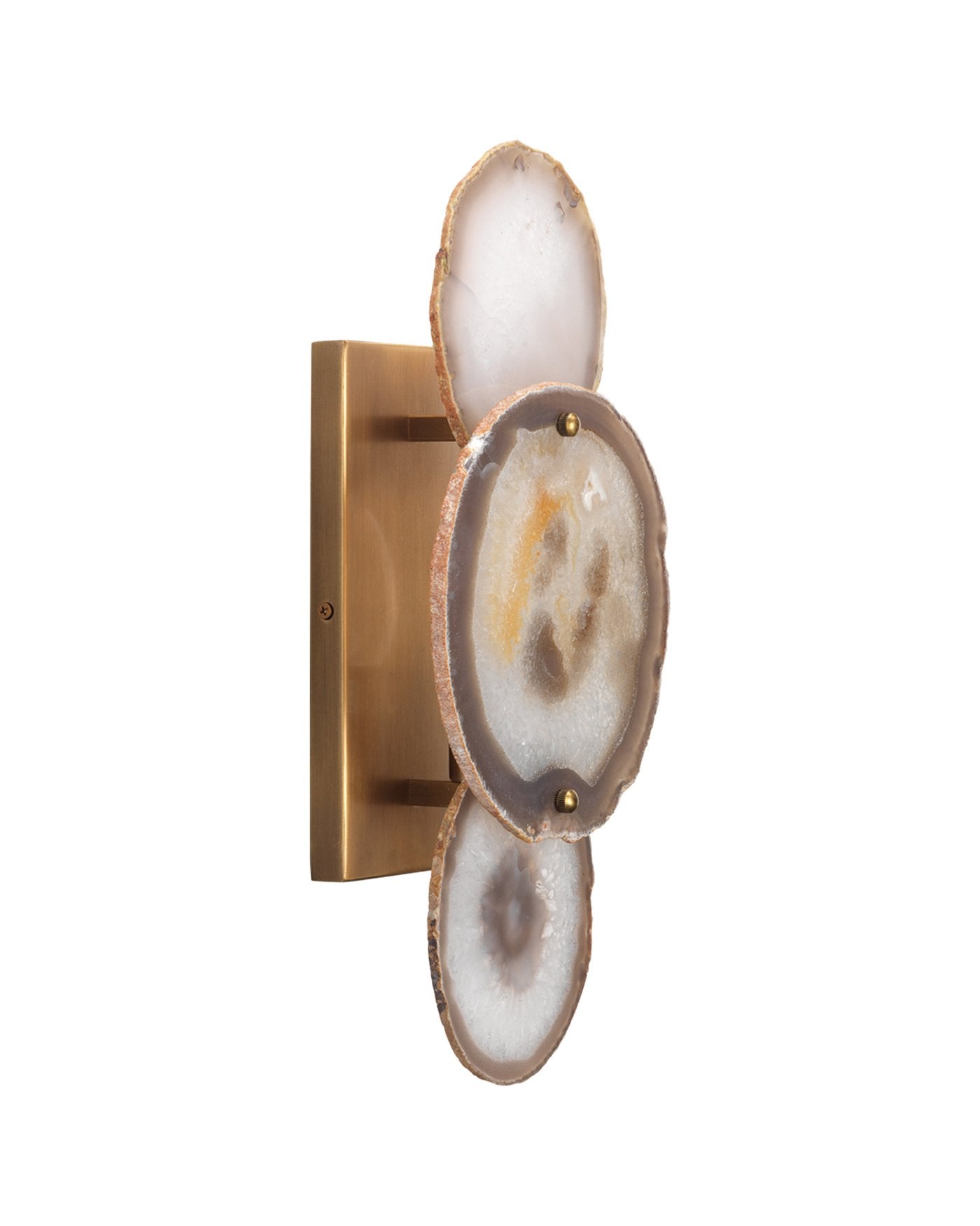 Jamie Young Trinity Wall Sconce In Pale Lavender Agate