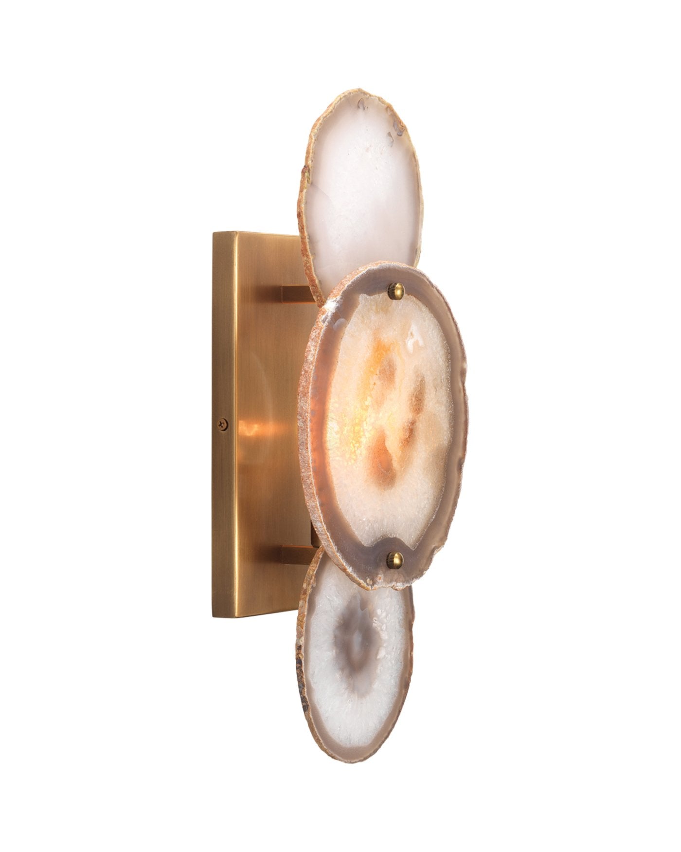 Jamie Young Trinity Wall Sconce In Pale Lavender Agate
