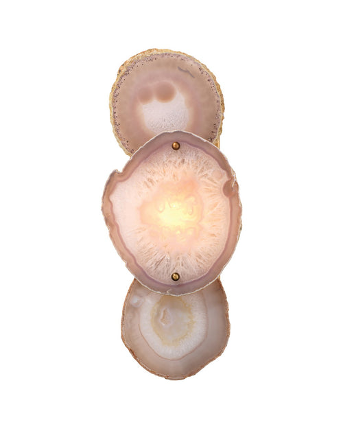 Jamie Young Trinity Wall Sconce In Pale Lavender Agate