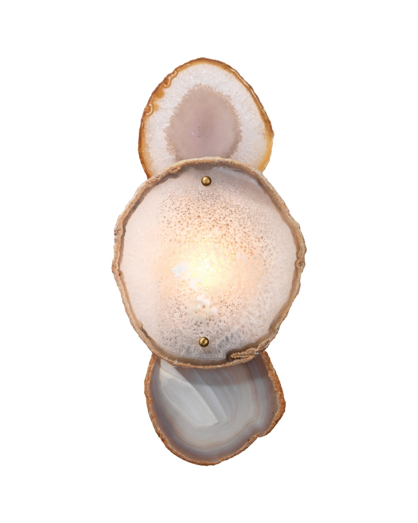 Jamie Young Trinity Wall Sconce In Pale Lavender Agate
