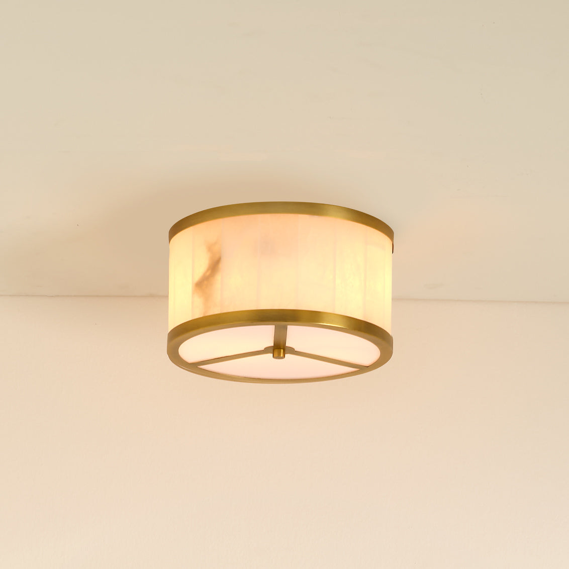 Jamie Young Upsala Alabaster Flush Mount Ceiling Light