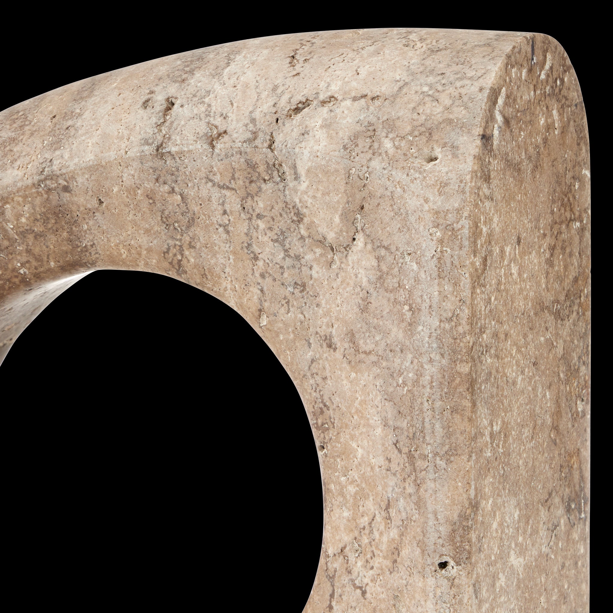 Currey & Company Russo Travertine Object Set Of 2