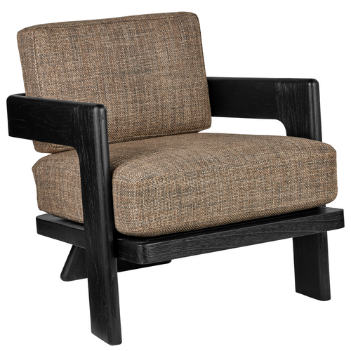 Currey & Company Upholstered Theo Lounge Chair, Rig Otter