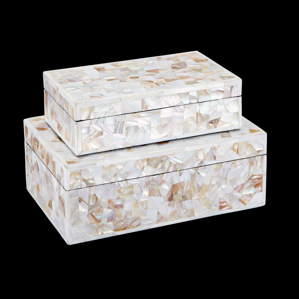 Currey & Company Uma Mother Of Pearl Box Set Of 2